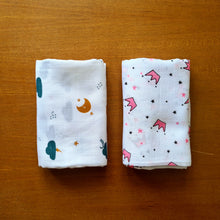 Load image into Gallery viewer, Muslin Cotton Baby Bath Towel Pack Of 2- Combo 1