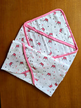 Load image into Gallery viewer, Pink Crown-Muslin Cotton Hooded Towel