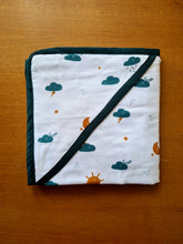 Load image into Gallery viewer, High in the Sky-Muslin Cotton Hooded Towel
