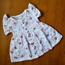 Load image into Gallery viewer, Pink Crown-Muslin Cotton Frock