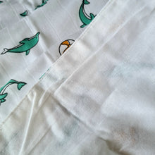 Load image into Gallery viewer, Playful Dolphin-Muslin Cotton Thottil