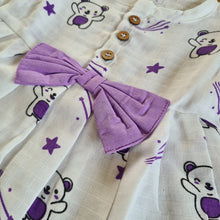 Load image into Gallery viewer, Cuddly Bear-Muslin Cotton Frock
