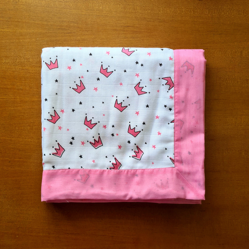 Pink Crown- Muslin Cotton Blanket