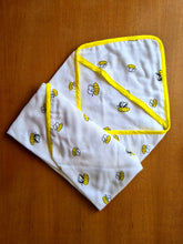 Load image into Gallery viewer, Yellow Bee-Muslin Cotton Hooded Towel
