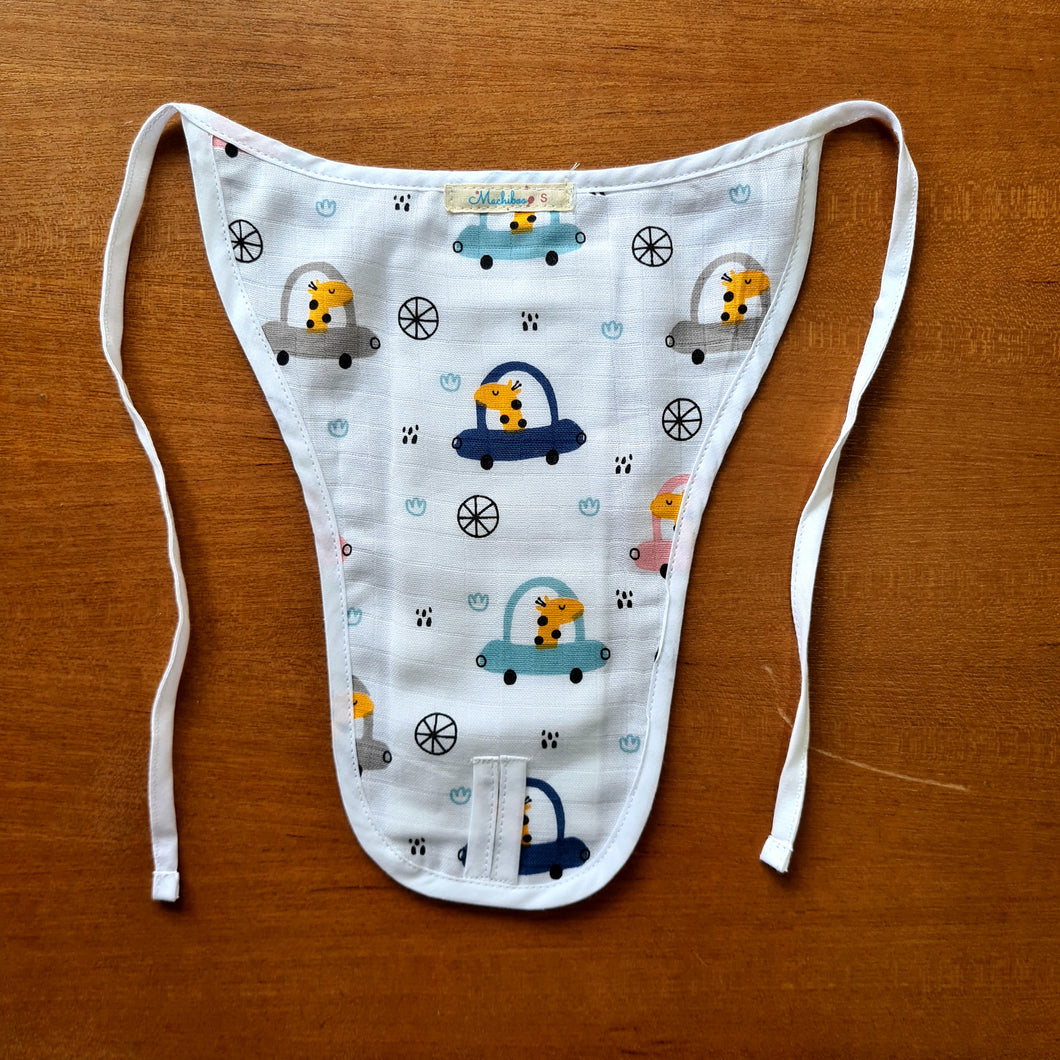 Giraffe In Car- Muslin Cotton Nappy