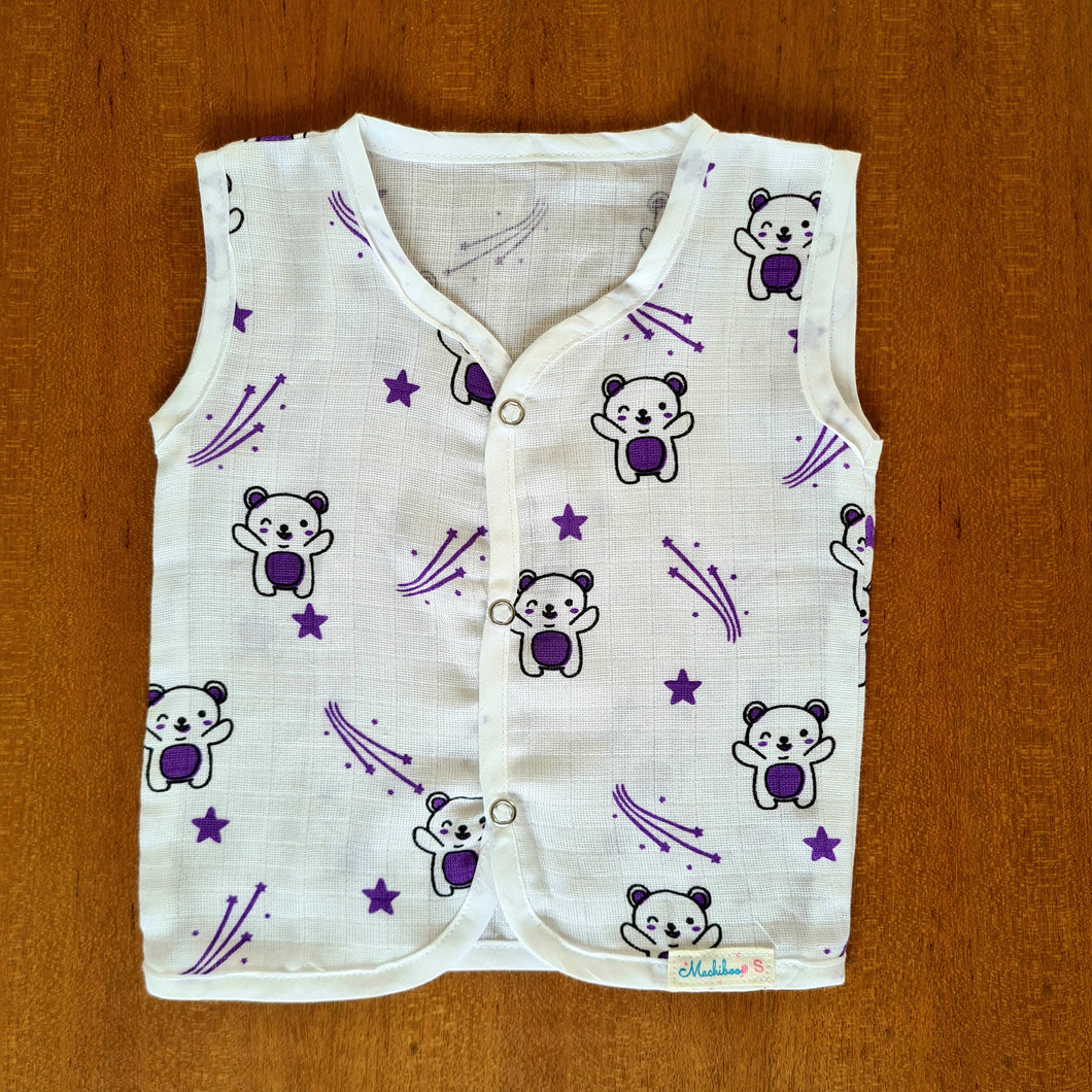 Cuddly Bear-Muslin Cotton Jabla